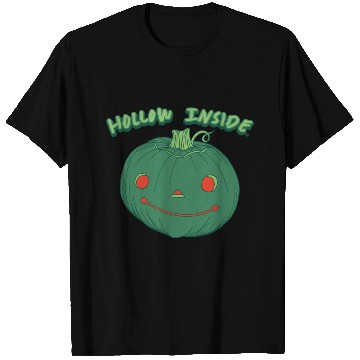 Discover Hollow Inside - Punny Green Jack-o-Lantern Pumpkin T Shirts