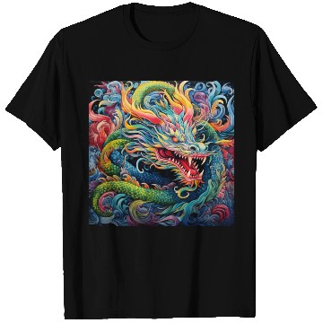 Discover dragon pattern circle pentel color 6 T Shirts