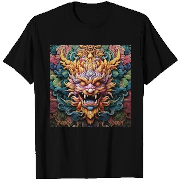 Discover dragon pattern circle pentel color 5 T Shirts