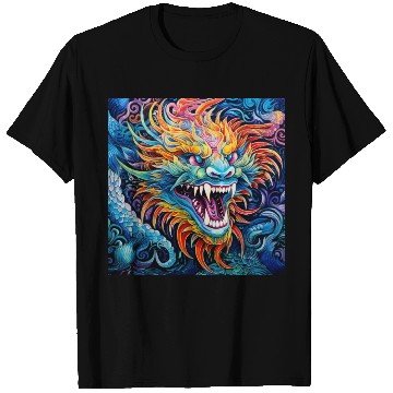 Discover dragon pattern circle pentel color 7 T Shirts