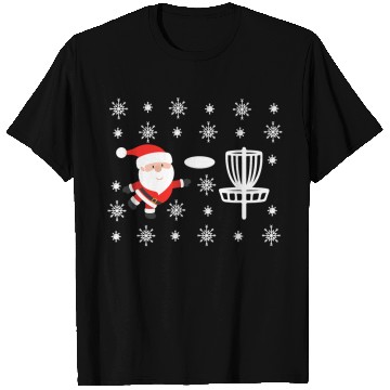 Discover Santa Claus Playing Disc Golf Ugly Christmas T Shi T Shirts