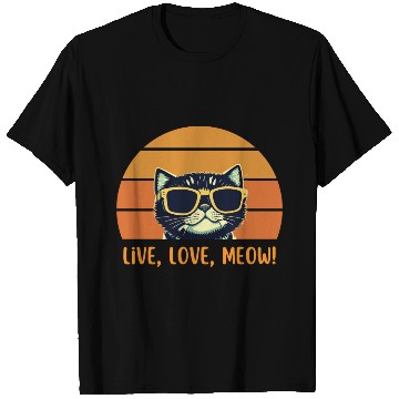 Discover Live, love, meow! Vintage Style T Shirts