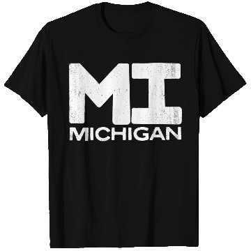 Discover Mi Michigan State Vintage Typography T Shirts