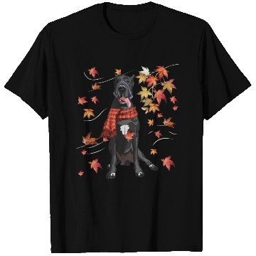 Discover Maple Dog Leaf Fall Hello Autumn Funny Great Dane T Shirts