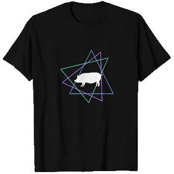 Discover Geometric Pig Art T Shirts