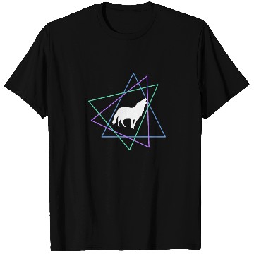 Discover Geometric Howling Wolf T Shirts