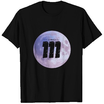 Discover Purple Moon Angel Numbers 111 T Shirts