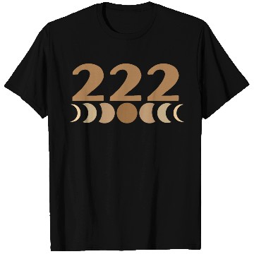 Discover Moon Cycle Brown Angel Numbers 222 T Shirts