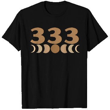 Discover Moon Cycle Brown Angel Numbers 333 T Shirts