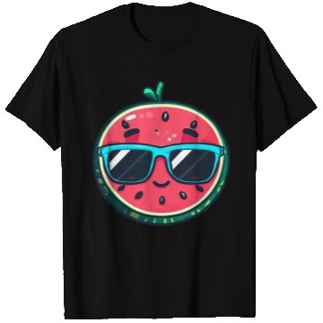 Discover Kawaii Melon with Sunglasses: Summer Fruit Chill T Shirts