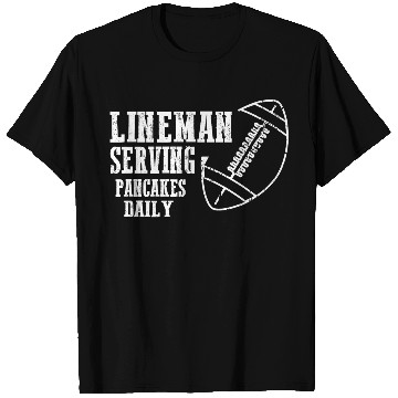 Discover Mens Lineman Serving Pancakes Funny Apparel T Shirts