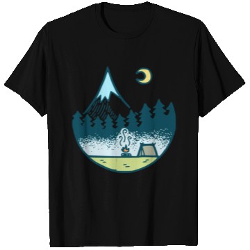 Discover Keep It Simple (Camping At Night) T Shirts