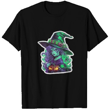 Discover Wicked Witch Halloween Sticker, neon color T Shirts
