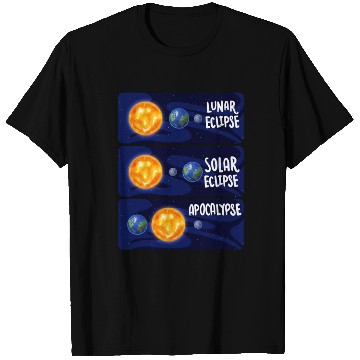 Discover Lunar Eclipse Solar Apocalypse Astrology Science T Shirts