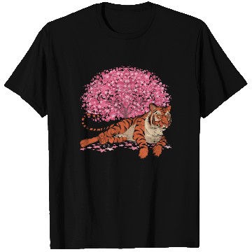 Discover Cherry Blossom Tree Predator Gift Sakura Tiger T Shirts
