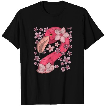 Discover Cherry Blossom Bird Gift Sakura Pink Flamingo T Shirts