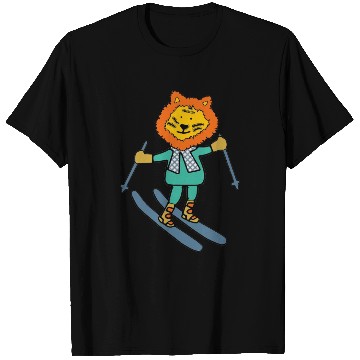Discover Liger skiing with fancy scarf T Shirts
