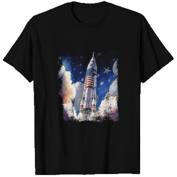 Discover Patriotic Starship US Astronauts Stars and Stripes T Shirts
