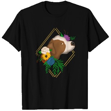 Discover Pitbull Lover Floral Dog Graphic For Pittie Owners T Shirts