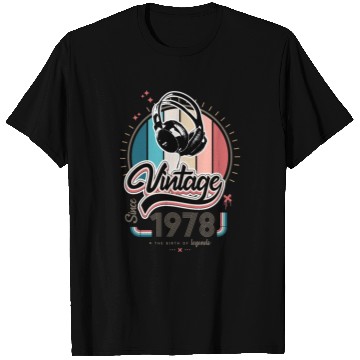 Discover Vintage since 1978 headphones T Shirts