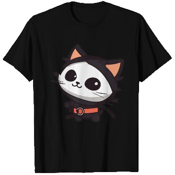 Discover Black Cat Superhero Cartoon Design T Shirts