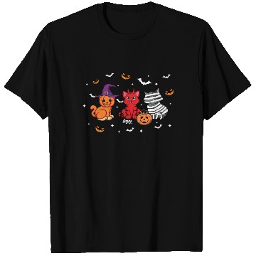 Discover Cute Cats Kitten Funny Lazy Creepy Halloween T Shirts