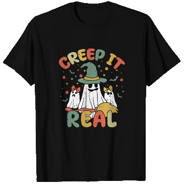 Discover Retro Vintage Ghost Lazy Creepy Halloween T Shirts