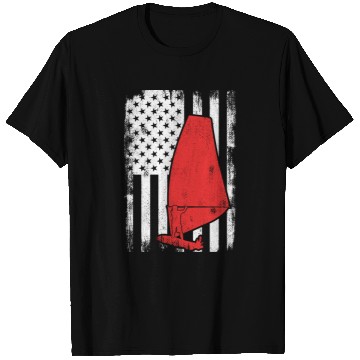 Discover Windsurfing USA Flag T Shirts