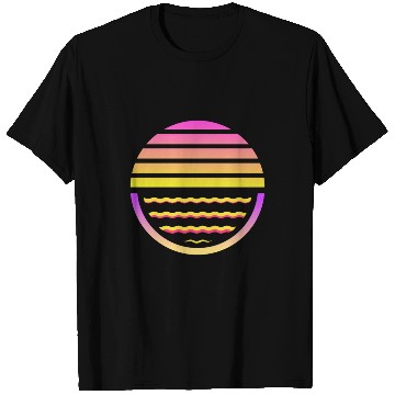 Discover Retro sunset style 80s T Shirts