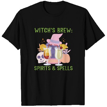 Discover Witch's Brew: Spirits & Spells Bartender Halloween T Shirts
