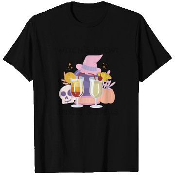 Discover Witch's Brew: Spirits & Spells Bartender Halloween T Shirts