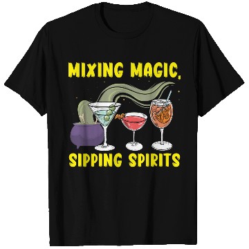 Discover Mixing Magic Sipping Spirits Bartender Halloween T Shirts