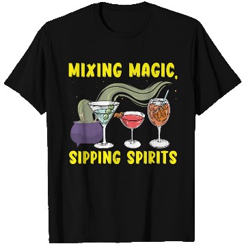 Discover Mixing Magic Sipping Spirits Bartender Halloween T Shirts