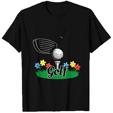 Discover Golf stick and ball on lawn T Shirts