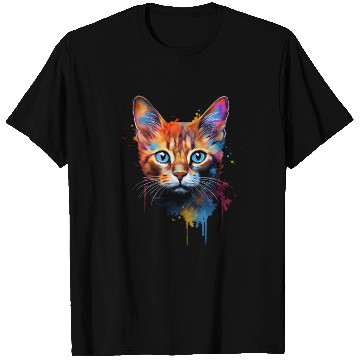 Discover Color Explosion Abyssinian Cat Cute T Shirts
