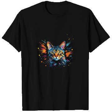 Discover Artful Color Explosion Bengal Cat T Shirts