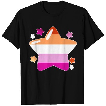 Discover Lgbtq Pride Flag Stars Lesbian T Shirts