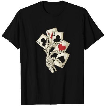 Discover Skeleton Poker Ace Texas Holdem Cards T Shirts