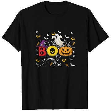 Discover Boo Pumpkin Bat Ghost Funny Lazy Creepy Halloween T Shirts