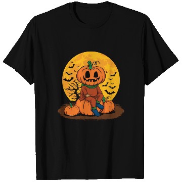 Discover Cool Pumpkin Person Creepy Halloween Pumpkin T Shirts