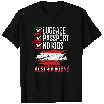 Discover Luggage PassportAustria Bound Travel Vacation T Shirts