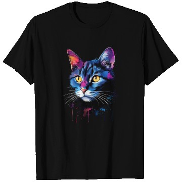 Discover Colorful Cute Shorthair Domestic Cat T Shirts