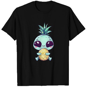 Discover Alien with Pineapple Punk Hairstyle T Shirts