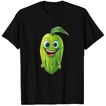 Discover Kawaii Veggie Delight: Cucumber, Green Pumpkin & T Shirts