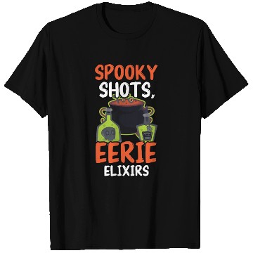 Discover Spooky Shots Eerie Elixirs Bartender Halloween T Shirts