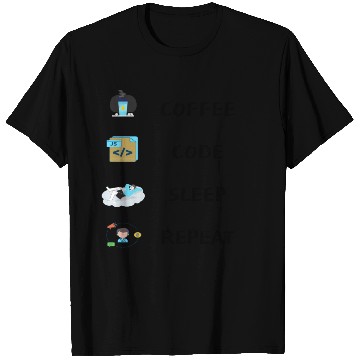 Discover COFFEE CODE SLEEP REPEAT T Shirts