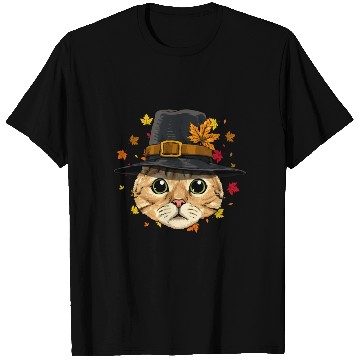 Discover Thanksgiving Cat Pilgrim T Shirts