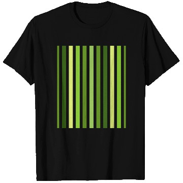 Discover Green And White Vertical Striped T Shirts