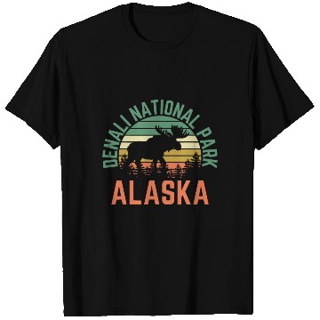 Discover Denali National Park Alaska Moose Hiking Nature T Shirts