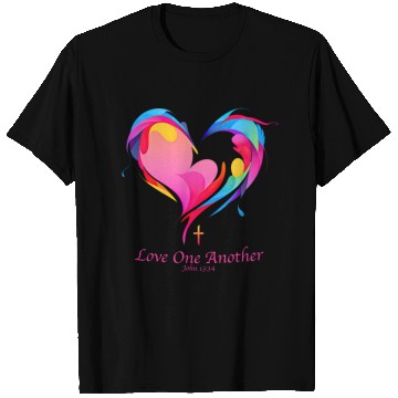 Discover Love One Another Bible Verse John 13:34 T Shirts